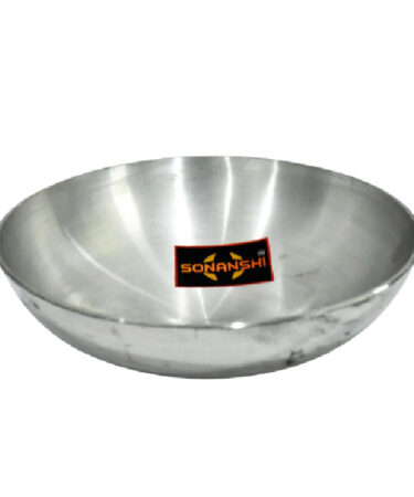 Sonanshi Aluminium Kadai/Frying Pan for Cooking, Aluminium Fry Kadhai/Pan for Kitchen (Without Handle)
