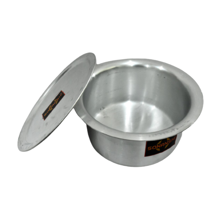 Sonanshi Aluminium Bhagona/Patila/Tapeli with LID