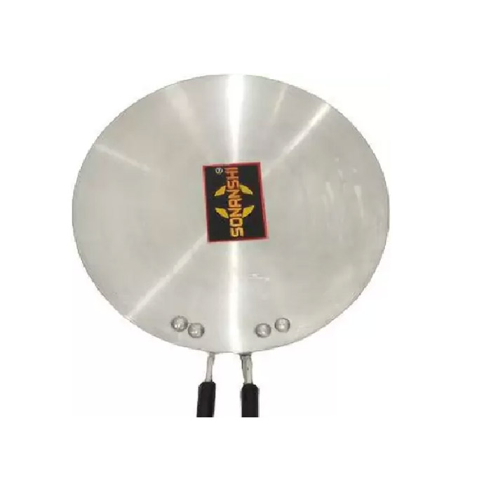 Sonanshi Aluminium Induction Base Tawa for Making Chapati/Roti/Dosa/Chilla/Paratha and Many More with Stainless Steel Handle