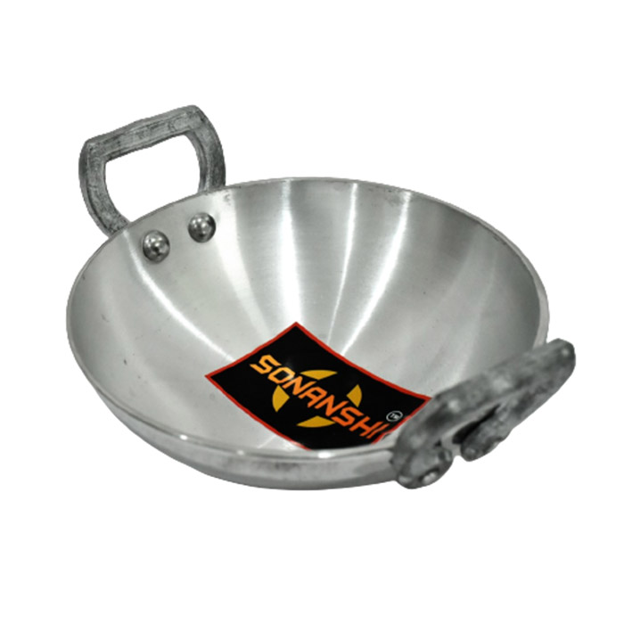 Sonanshi Aluminium Kadai/Frying Pan for Cooking
