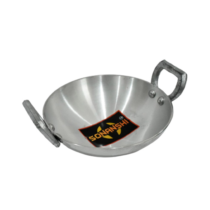 Sonanshi Aluminium Kadai/Frying Pan for Cooking