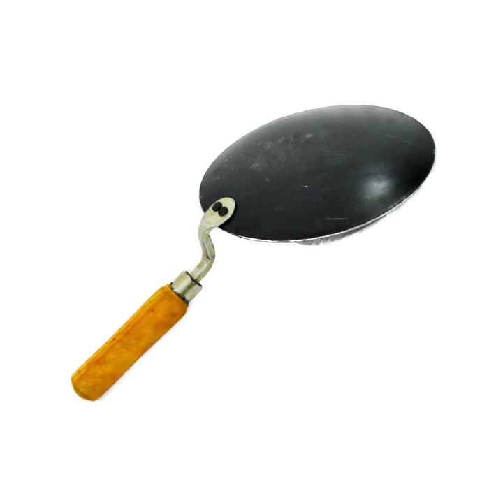 Sonanshi Combo of Iron/Loha/Lokhand Black Premium Durable kadhai (10 Inches) & Pure Iron/Loha Roti/Chapati Tawa (9.5 Inches) with Wooden Handle