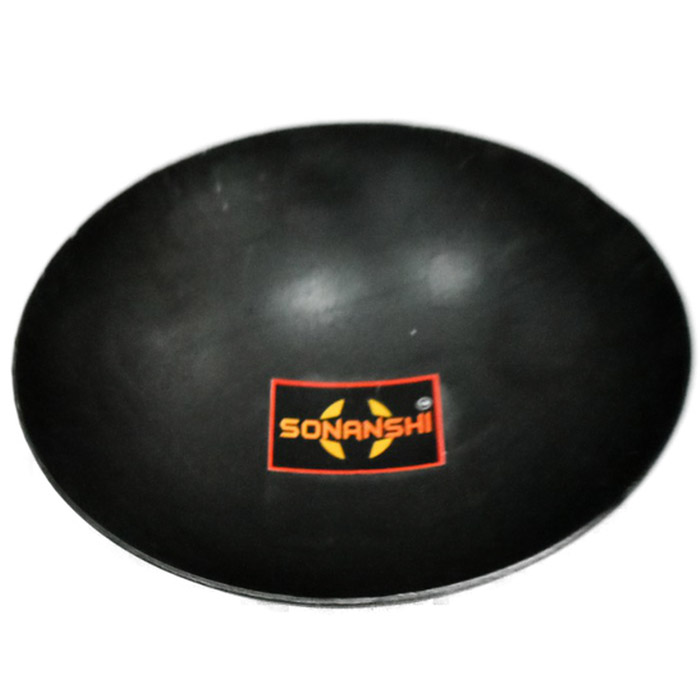 Sonanshi Pure Iron/Loha Deep Fry Kadhai|Black - 10 Inches Without Handle