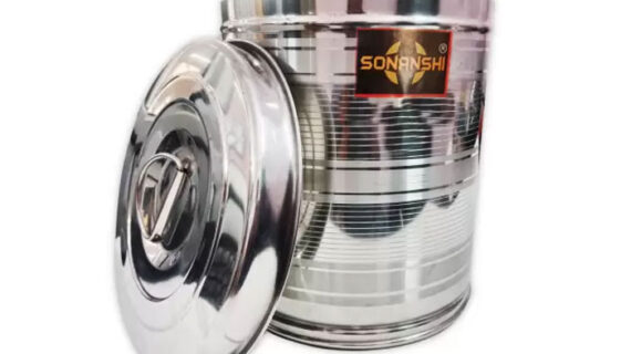 Sonanshi Stainless Steel Air Tight Atta Tanki/Container/Box/Drum/Pawali/Kothi with Lid