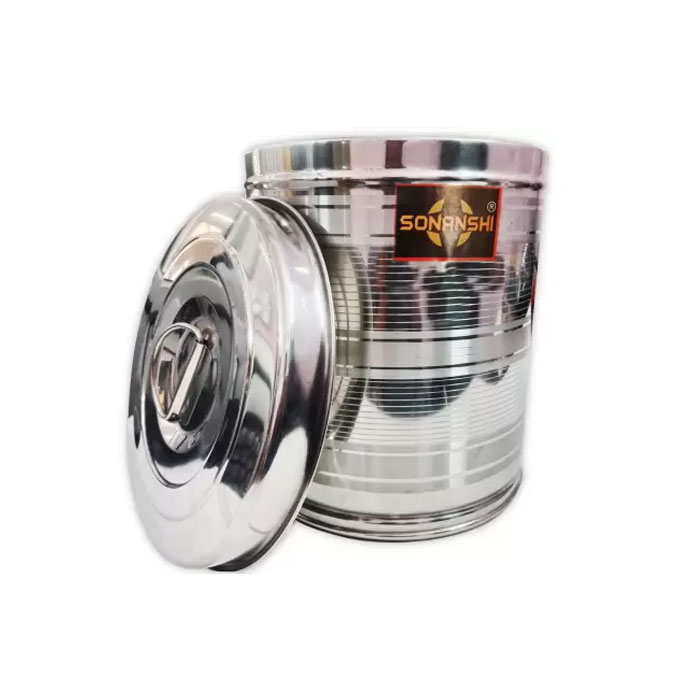 Sonanshi Stainless Steel Air Tight Atta Tanki/Container/Box/Drum/Pawali/Kothi with Lid