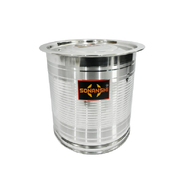 Sonanshi Stainless Steel Atta Tanki/ Container/Box/Drum/Pawali/Tanki with Lid