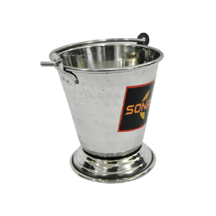 Sonanshi Stainless Steel Bucket/Balti for Serving Dishes