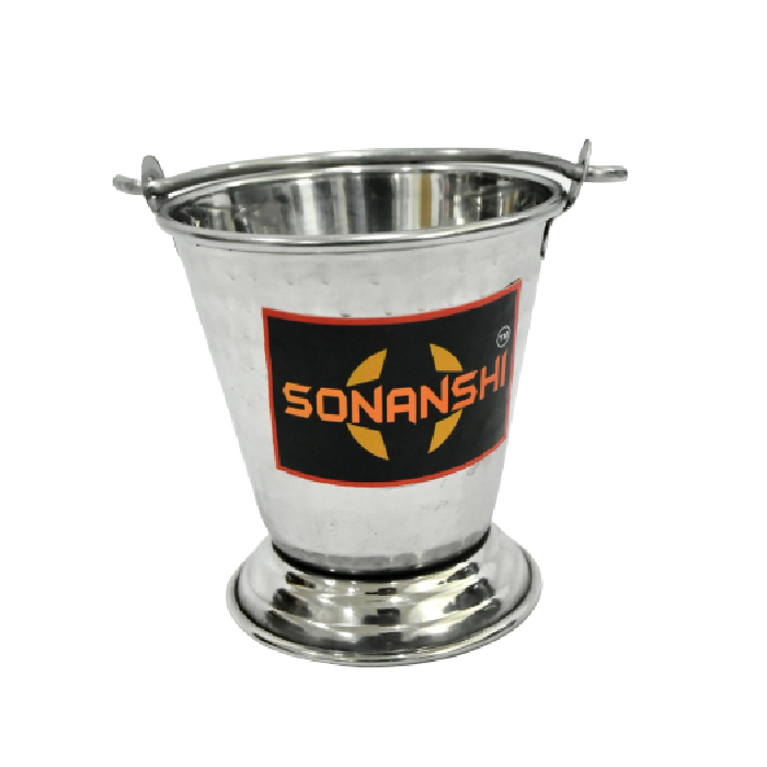 Sonanshi Stainless Steel Bucket/Balti for Serving Dishes