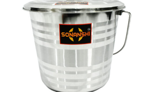 Sonanshi Stainless Steel Jointless Leak Proof Water Bucket with LID