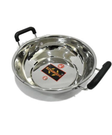 Sonanshi Stainless Steel Kadhai for Cooking/Frying (Induction Bottom)