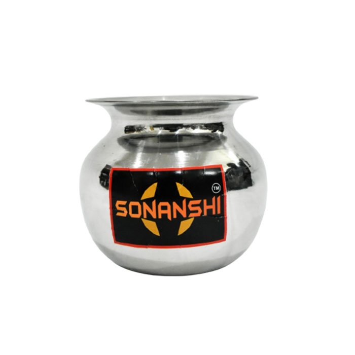 Sonanshi Stainless Steel Water Storage Lota/Kalash/Chambu/Tumbler for Pooja/Pongal/Marriage/Karvachauth (Weight 250 Gram, Big Size - 750-800 ml, Silver)