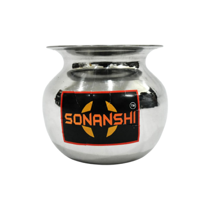 Sonanshi Stainless Steel Water Storage Lota/Kalash/Chambu/Tumbler for Pooja/Pongal/Marriage/Karvachauth (Weight 250 Gram, Big Size - 750-800 ml, Silver)