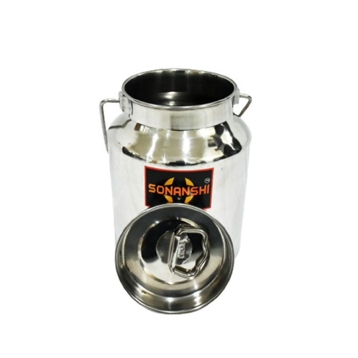 sonanshi Stainless Steel Jointless Milk Can/Milk Barni/Milk Pot/Oil Can (with Lid)