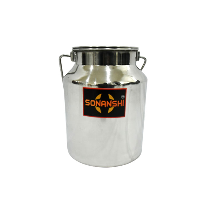 sonanshi Stainless Steel Jointless Milk Can/Milk Barni/Milk Pot/Oil Can (with Lid)