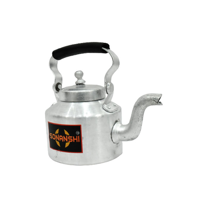 Sonanshi Traditional Aluminium Roadside Cutting Chai/Tea Kettle for Tea/Coffee/Milk (750 ML)