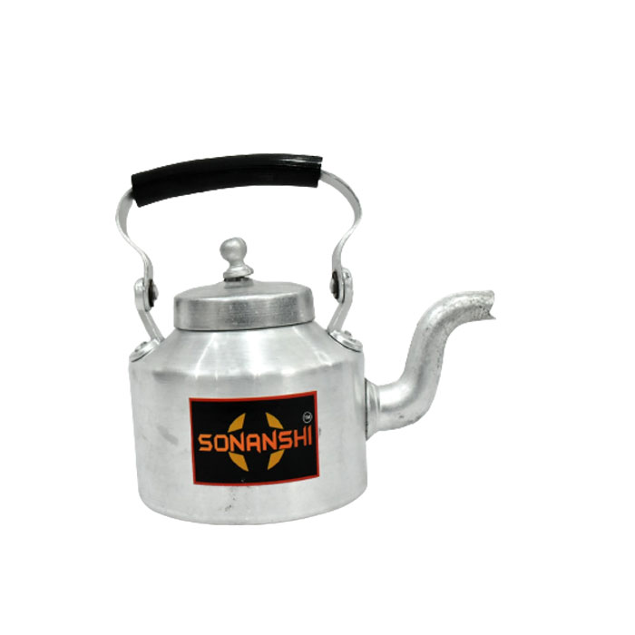 Sonanshi Traditional Aluminium Roadside Cutting Chai/Tea Kettle for Tea/Coffee/Milk (750 ML)