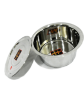 Sonanshi Stainless Steel Bhagona/Patila/Tapeli/Handi with LID