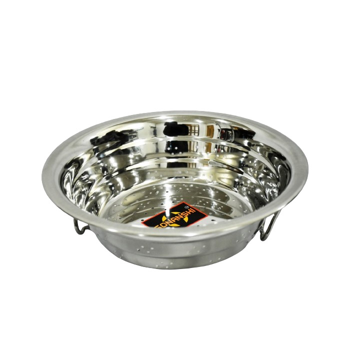 Sonanshi Stainless Steel Colander Strainer / Drainer with Handle for Fruits / Vegetable / Noodles / Pasta / Beans / Grains / Washing Filter Basket for Kitchen