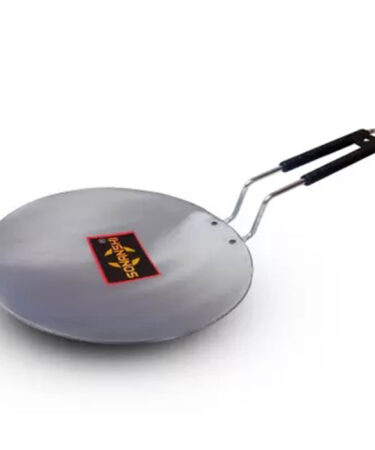 Sonanshi Pure Iron/Loha Roti/Chapati Tawa 9.5 Inches Silver with PVC Handle