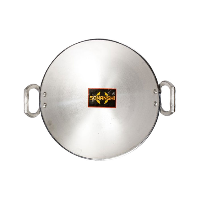 Sonanshi Aluminium Kadai/Frying Pan for Cooking/Tadka/Frying with LID