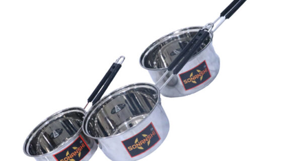 Sonanshi Heavy Stainless Steel Sauce Pan/Tea Pan with LID