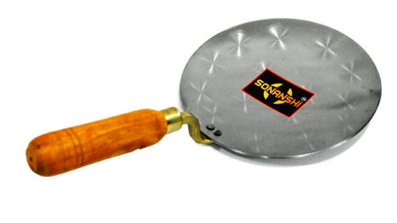 Sonanshi Roti/Chapati tawa Iron/loha/lokhand 9.50 inch with Wooden Handle