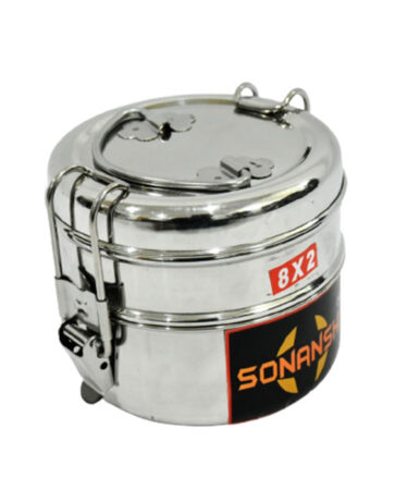 Sonanshi Stainless Steel Food Grade Lunch Box | Traditional Tiffin Box for School/Office