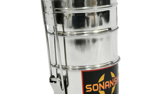 Sonanshi Stainless Steel Food Grade Lunch Box | Traditional Tiffin Box for School/Office