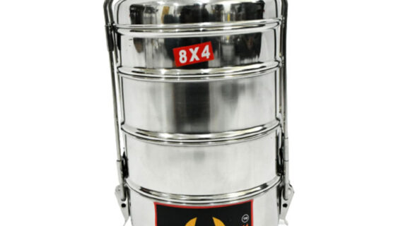 Sonanshi Stainless Steel Food Grade Lunch Box | Traditional Tiffin Box for School/Office