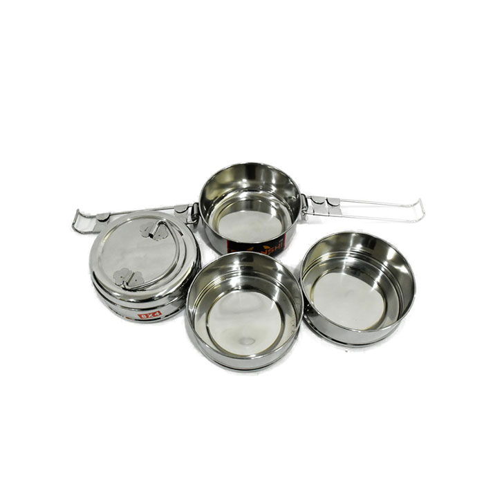 Sonanshi Stainless Steel Food Grade Lunch Box | Traditional Tiffin Box for School/Office
