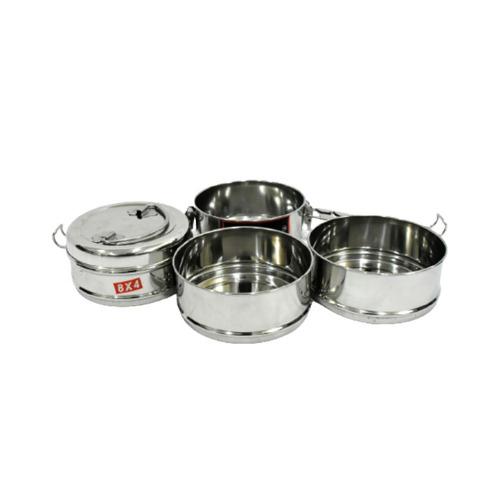 Sonanshi Stainless Steel Food Grade Lunch Box | Traditional Tiffin Box for School/Office