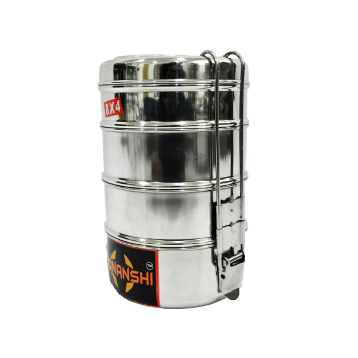 Sonanshi Stainless Steel Food Grade Lunch Box | Traditional Tiffin Box for School/Office