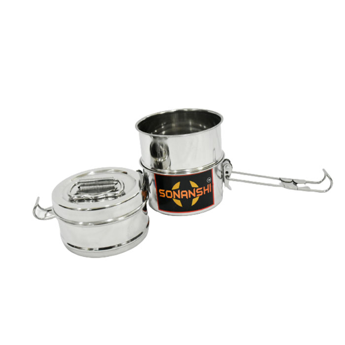 Sonanshi Stainless Steel Food Grade Lunch Box | Traditional Tiffin Box for School/Office