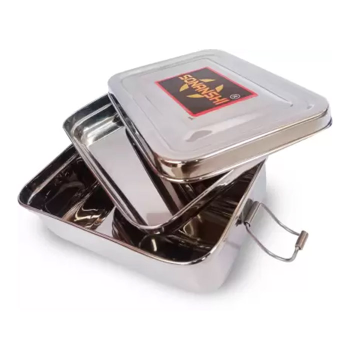 Sonanshi Stainless Steel Lunch Box with Water Bottle for School/Office