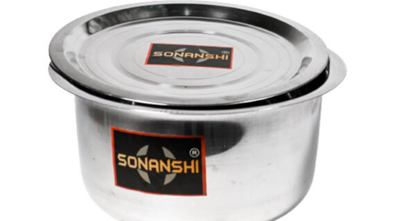 Sonanshi Stainless Steel Round Bottom Handi/Patila/Bhagona/Tapeli/Pot Without LID