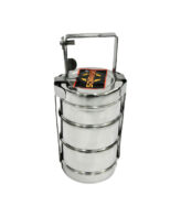 Sonanshi Stainless Steel Traditional Indian Tiffin Carrier l Lunch Boxes for School/Office/College (3 Tier)